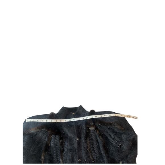 Vintage Christine Phillipe Angora Button-Up Jacket | Faux Fur | Braid Detail | M - Picture 7 of 13